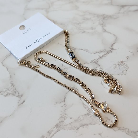 LOFT Stone Chain Necklace - Picture 7 of 9